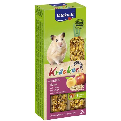 Vitakraft Kräcker dupla Rúd hörcsögöknek- GYÜMÖLCS & GABONAPEHELY 2x56g