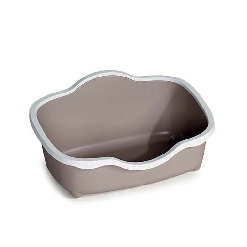 STEFANPLAST Chic Open WC levehető peremmel 56 x 38,5 x 26 cm - Fehér/világos barna