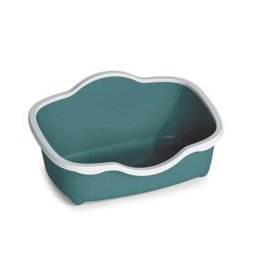 STEFANPLAST Chic Open WC levehető peremmel 56 x 38,5 x 26 cm - Fehér/sötétzöld