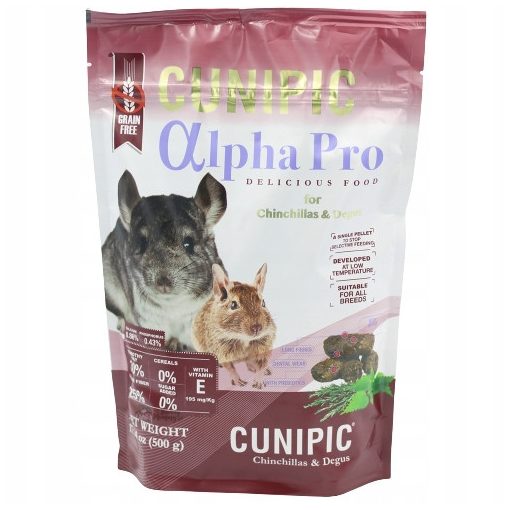 CUNIPIC Alpha Pro Chinchilla & degu - Teljes értékű eledel chinchilláknak és deguknak 500g