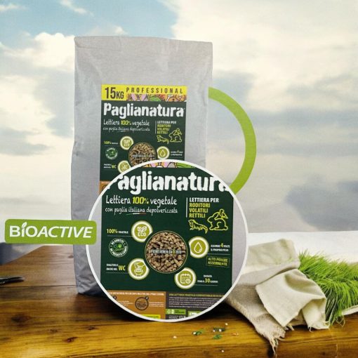 Paglianature Bioaktív pellet alom papírzacskóban 15 kg