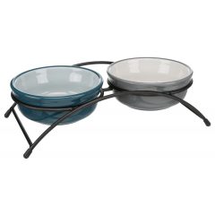   Trixie 24535 Ceramic Bowl Set - Kerámia tál szett türkiz/szürke